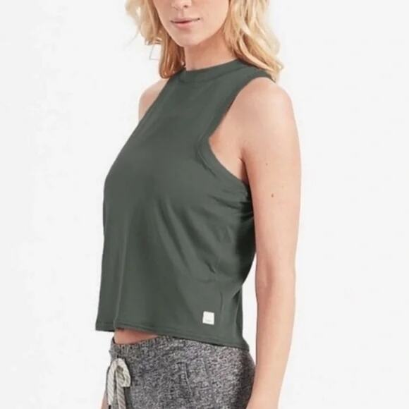 Vuori Energy Sleeveless Muscle Tank Top Oregano Green Small - Picture 1 of 4